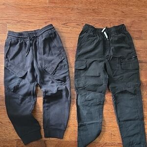 Athletic Works Kids Black and Dark Gray Joggers